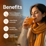 Sea Buckthorn Juice for Immunity & Skin Health |Natural Himalayan Sea Buckthorn Juice, Rich in Vitamin C & Antioxidants | No Added Sugar | 500ml