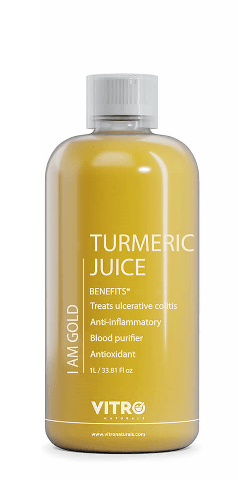 Vitro Turmeric Juice with Black Pepper 1L | Liquid Curcumin Supplement for Joint Support, Inflammation & Immunity | Fast Absorbing Alternative to Turmeric Capsules & Curcumin Tablets - Vitro Naturals