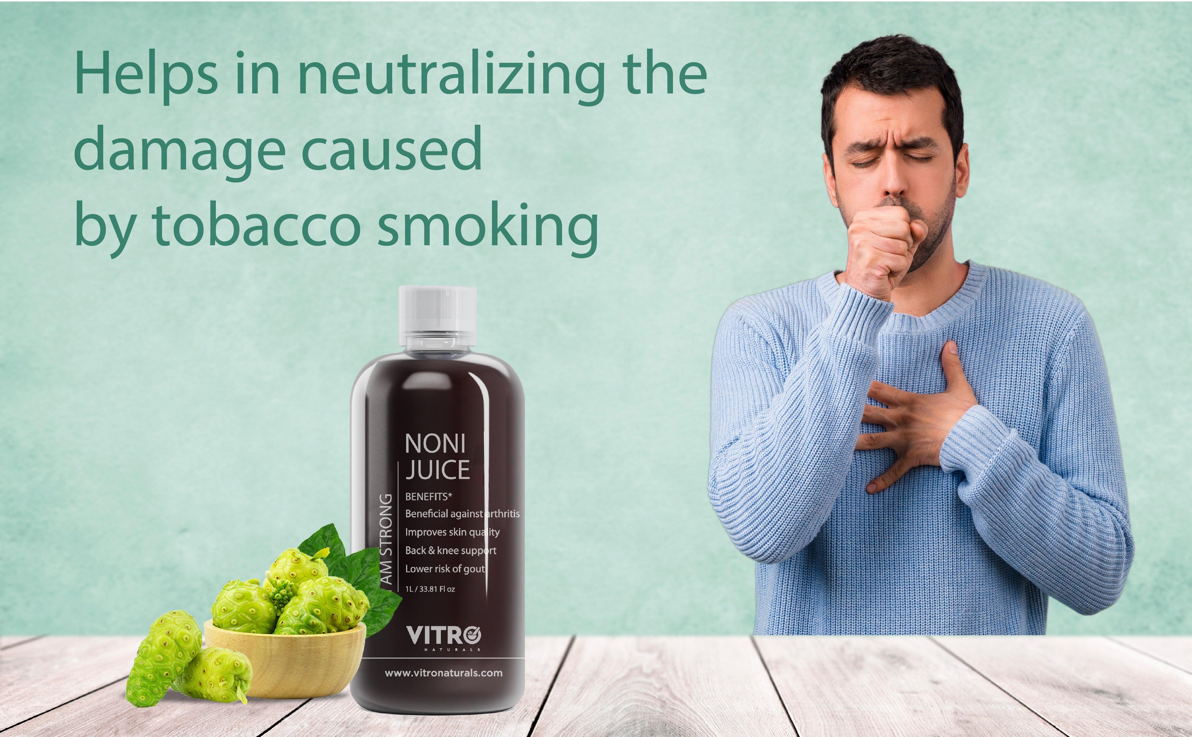 Vitro Noni Juice 1L | Herbal Blend with Garcinia & Grape Seed | Supports Joint & Muscle Health, Immunity & Detox | Rich in Antioxidants - Vitro Naturals