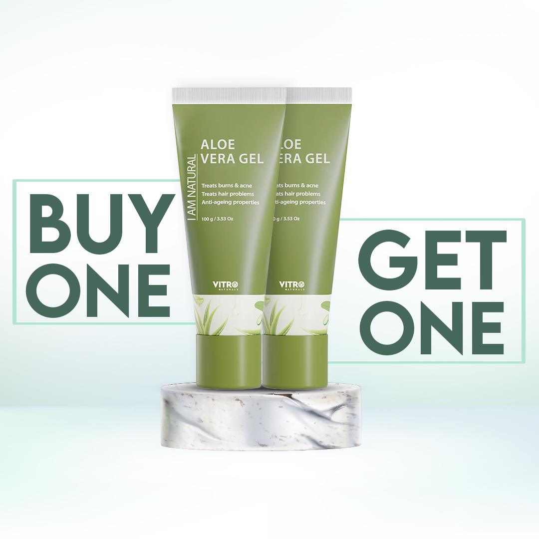 Aloe Vera Gel Buy 1 Get 1 - Vitro Naturals