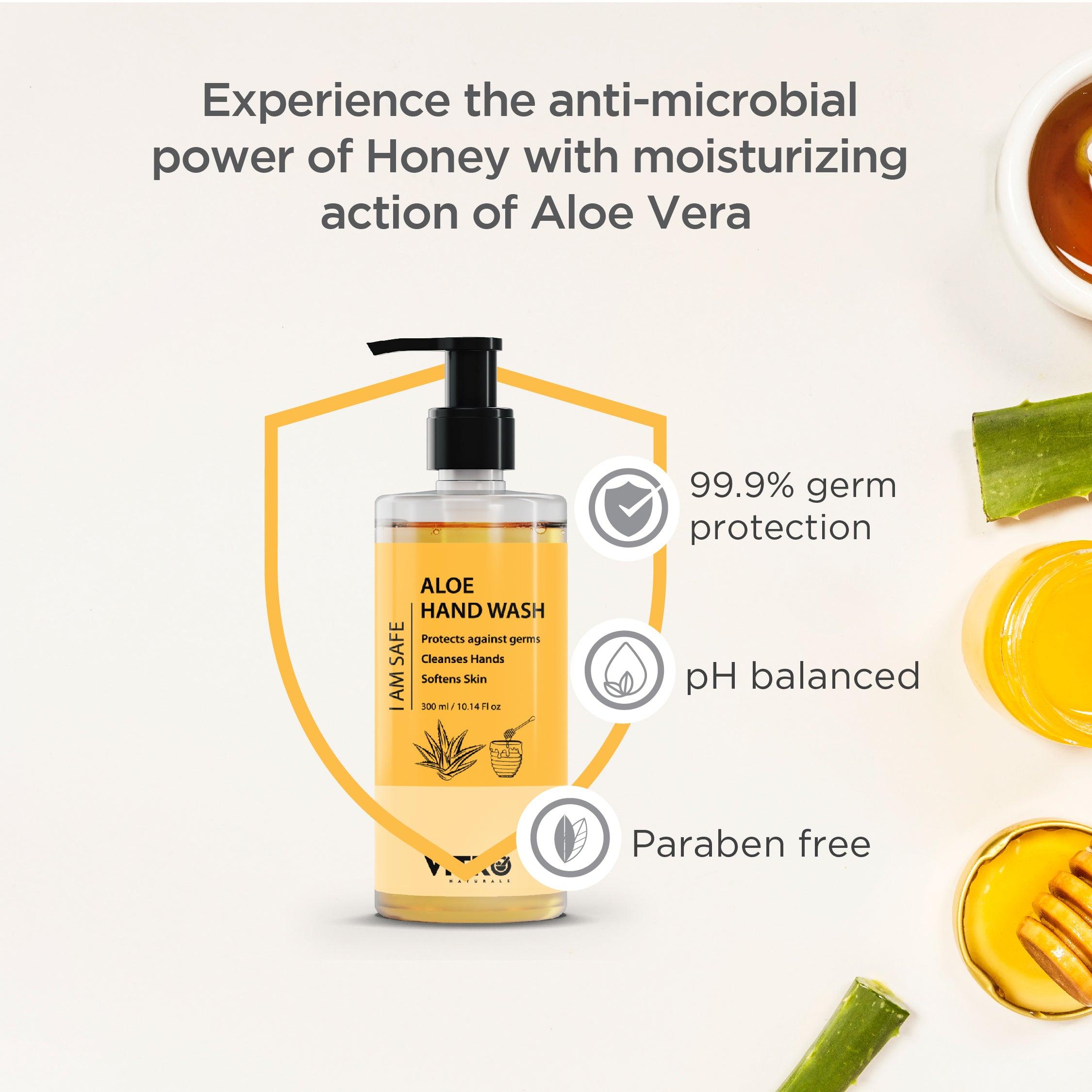 Hand Wash Liquid With Aloe Vera For Softer Hands - Vitro Naturals