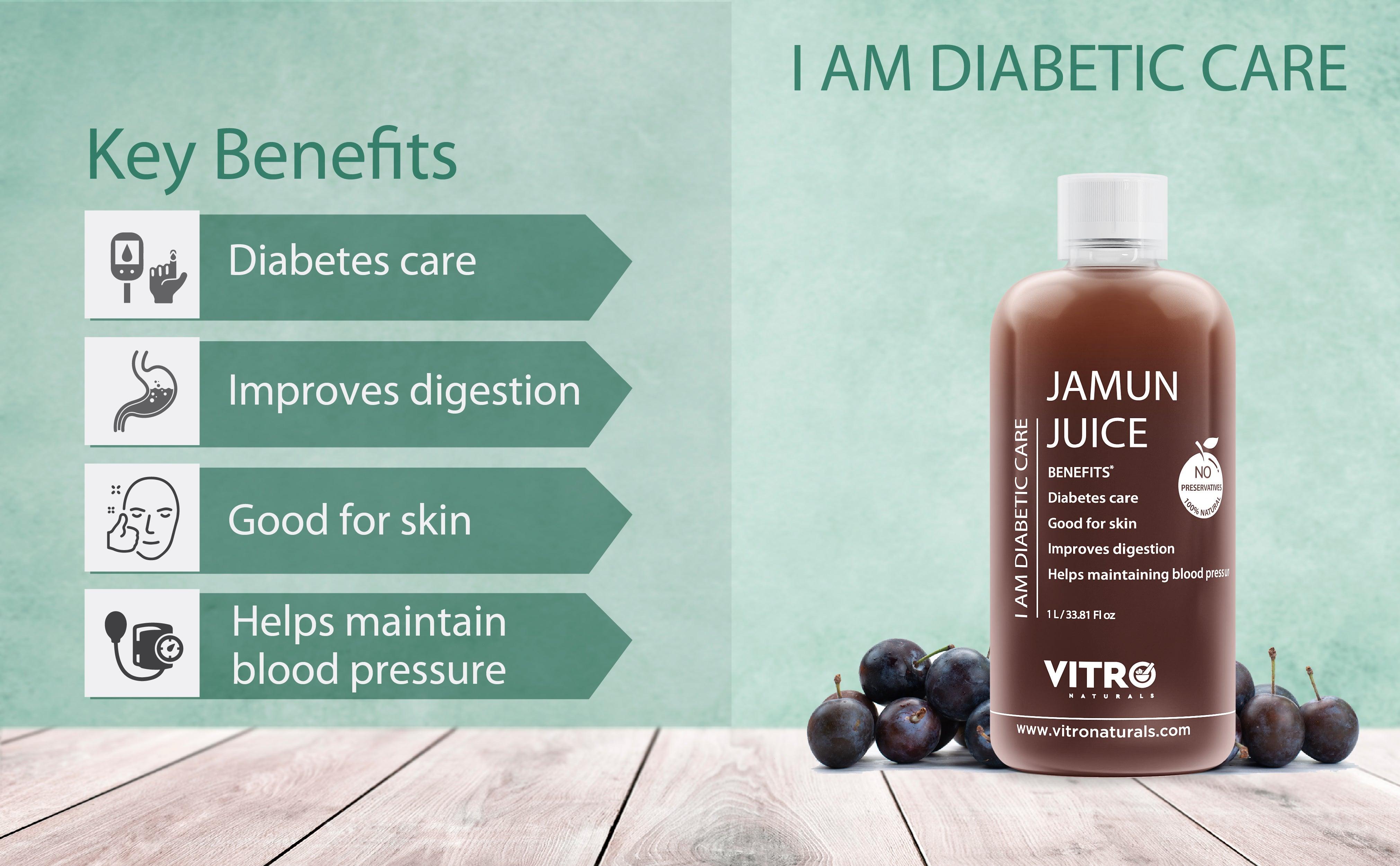Vitro Naturals Jamun Juice 1 litre - Vitro Naturals