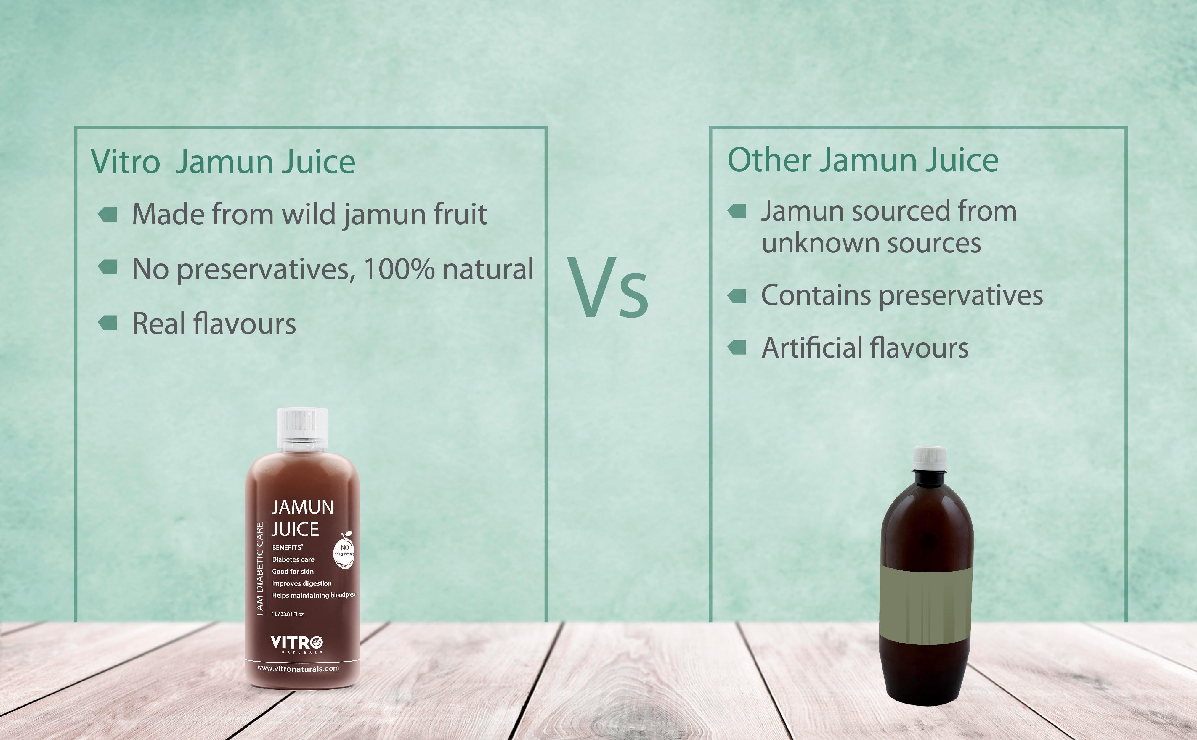 Vitro Naturals Jamun Juice Buy 1 Get 1 Free - Vitro Naturals