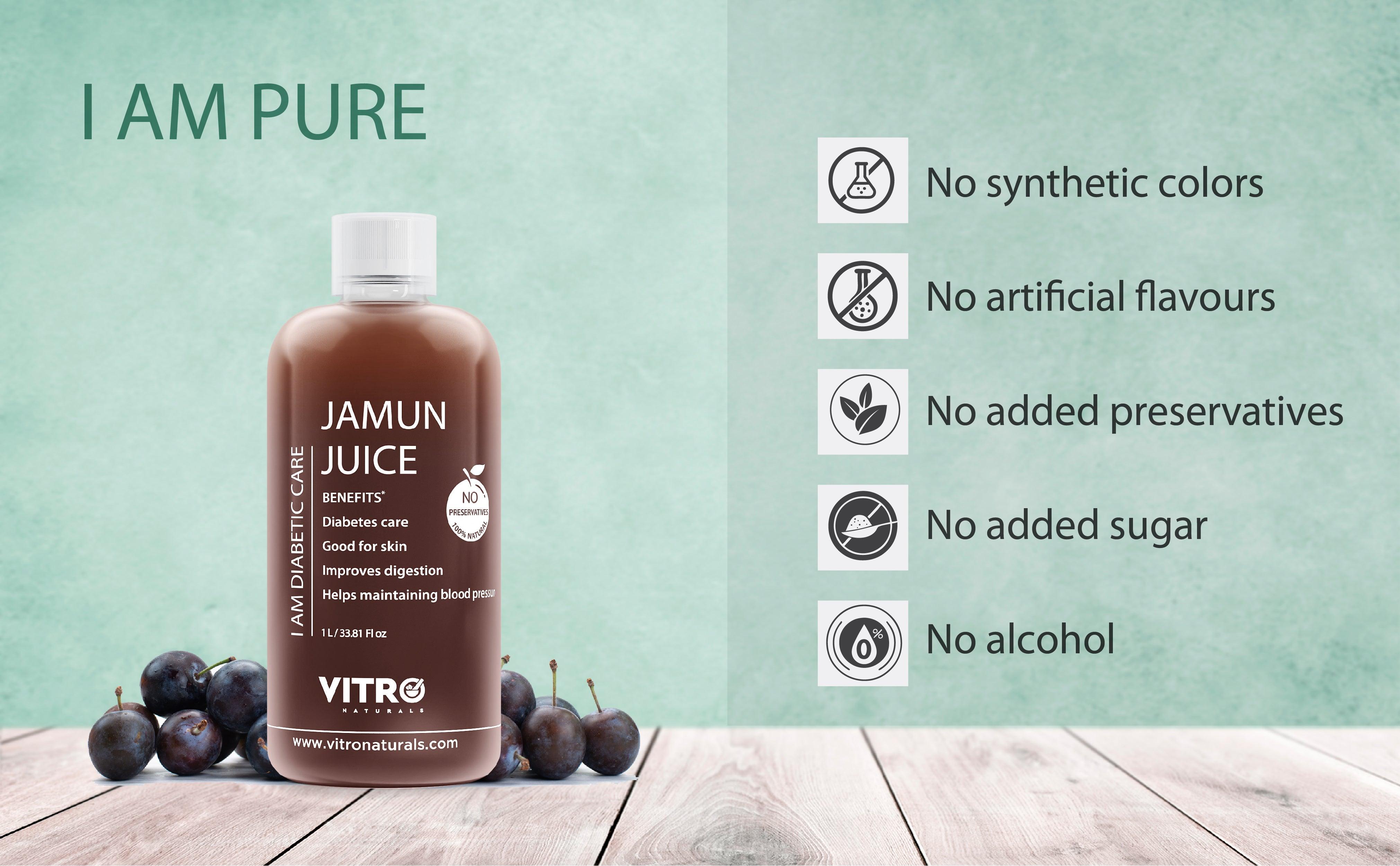 Vitro Naturals Jamun Juice 1 litre - Vitro Naturals