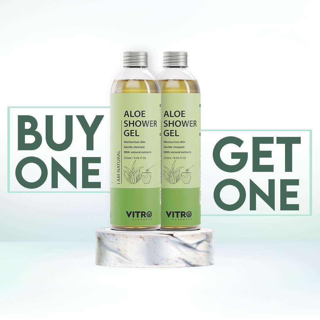 Shower Gel With Aloe Vera For Hydrated And Smooth Skin - Vitro Naturals