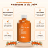 Sea Buckthorn Juice for Immunity & Skin Health |Natural Himalayan Sea Buckthorn Juice, Rich in Vitamin C & Antioxidants | No Added Sugar | 500ml