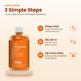 Sea Buckthorn Juice for Immunity & Skin Health |Natural Himalayan Sea Buckthorn Juice, Rich in Vitamin C & Antioxidants | No Added Sugar | 500ml
