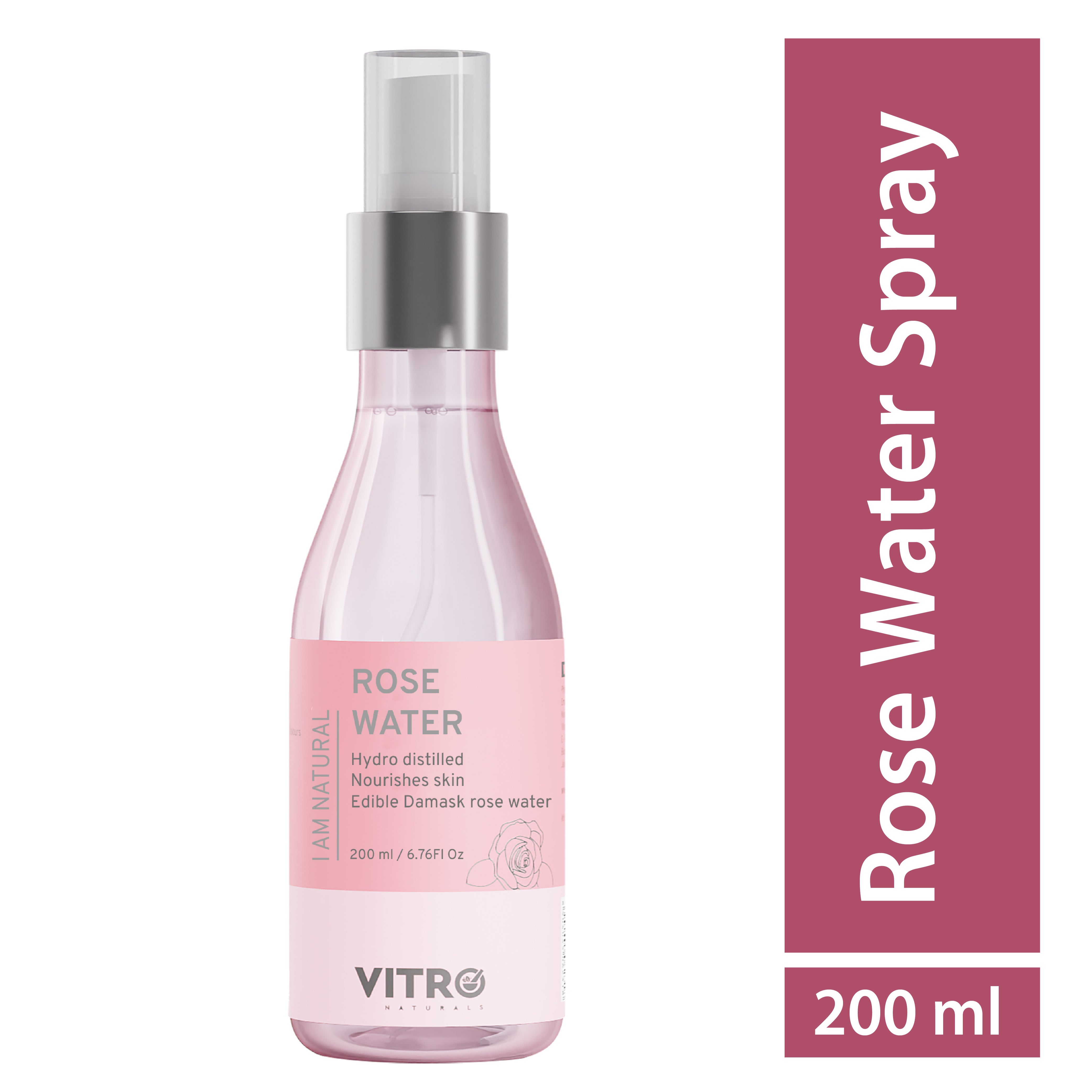 Buy Rose Water Spray Bottle Online for Face – Vitro Naturals Buy Rose Water Spray Bottle Online for Face – Vitro Naturals