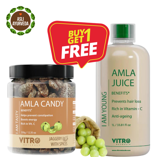 BUY 1 GET 1 FREE -AMLA JUICE 1L & AMLA CANDY JAGGERY WITH SPICES