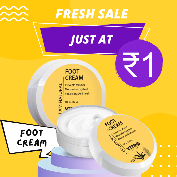 Only at ₹ 1 -  Foot Care Cream For Cracked Heels & Dry Skin 100gm