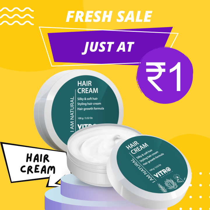 Only at ₹ 1 -  Hair Cream | Controls Hair Fall, Dandruff & Improves Hair 100gm