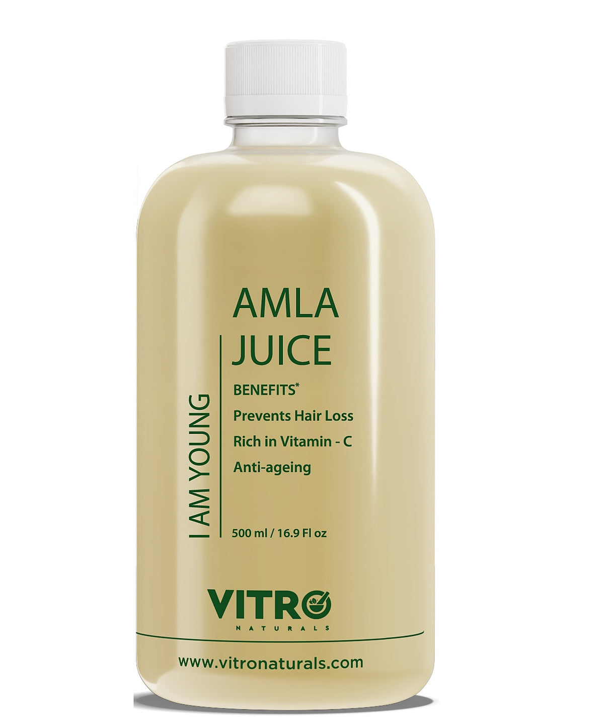 Vitro Amla Juice 500 ml | Promotes Hair Health & Digestion |Natural Source of Vitamin C| No Added Sugar