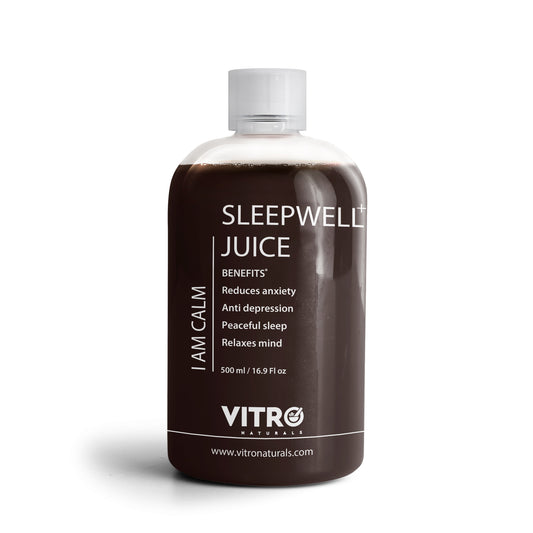 Vitro Sleepwell+ Juice | Mix of Ashwagandha Shankhpushpi and Valerian Juice 500ml