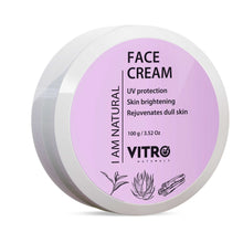Load image into Gallery viewer, Vitro Naturals Vitro Face cream for Dark Spot Reduction | Non Greasy Moisturizer Cream with UV Protect 100gm 

