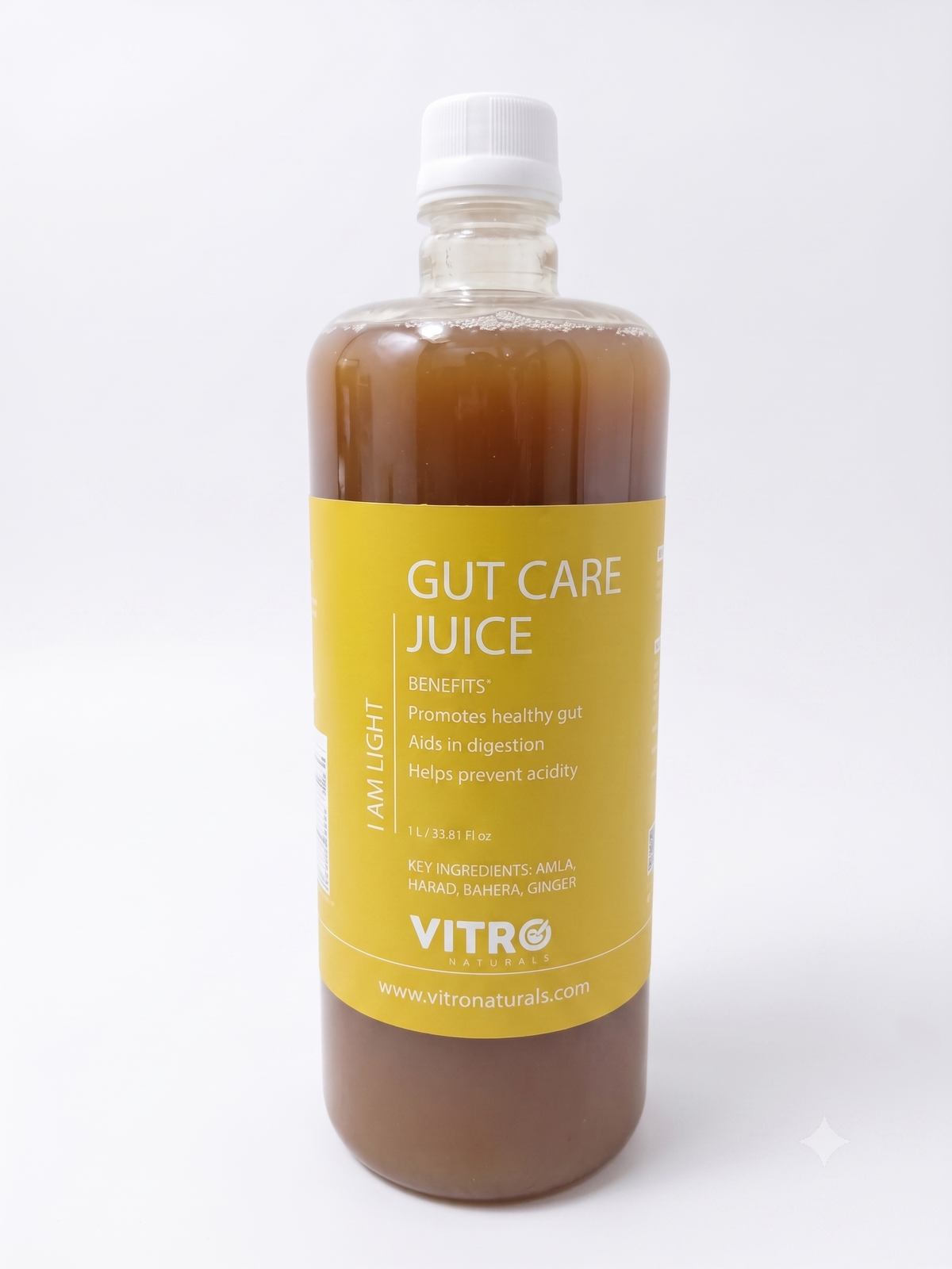 Vitro Gut Care Juice for Digestion & Gut Health | Natural Ayurvedic Herbal Juice with Triphala, Aloe Vera & Fennel | No Added Sugar | 1L