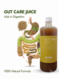 Vitro Gut Care Juice for Digestion & Gut Health | Natural Ayurvedic Herbal Juice with Triphala, Aloe Vera & Fennel | No Added Sugar | 1L