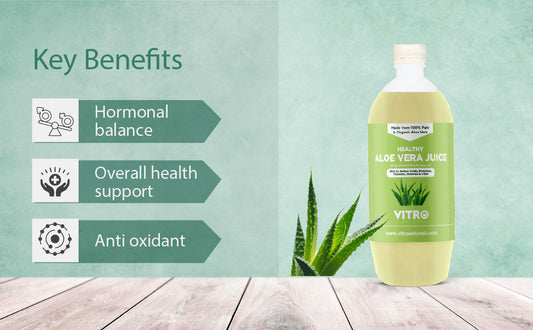 Vitro Healthy Amla and Aloe Vera Juice Combo | 100% Natural Banarasi Amlas Improves Skin Health & Hair Growth, Rich in Vitamin C and Good immunity booster -2L (Pack of 2 X 1L)