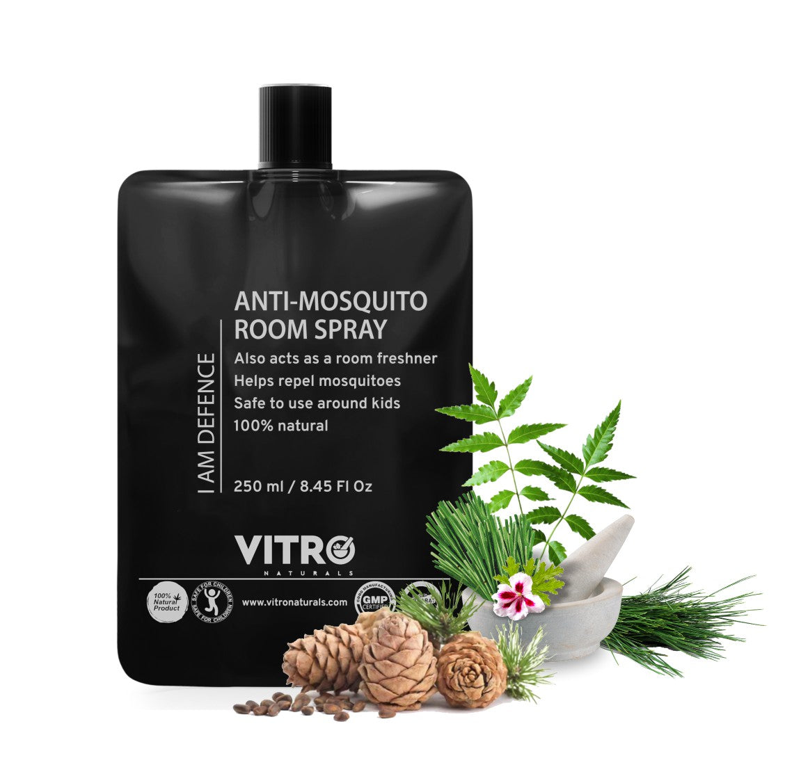 Vitro Anti Mosquito Room Spray (Refill Pouch) 250gm